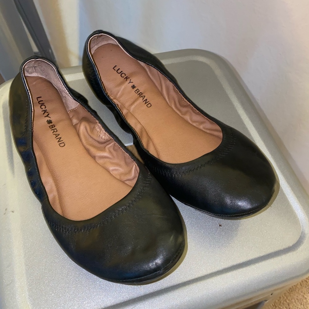 Lucky Brand Emmie Flats Size 9 Black